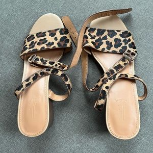 jcrew leopard mules size 8 never worn